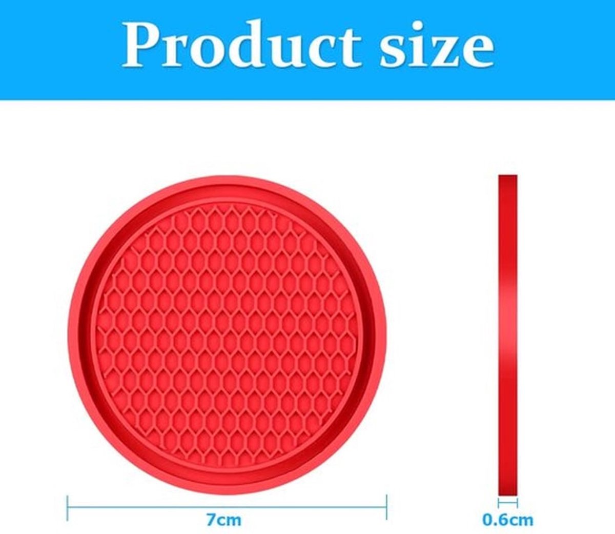Onderzetters Auto - 7 Stuks - Bekerhouder Onderzetters - Antislip Siliconen - Bescherming tegen Vuil - Diameter 7 cm