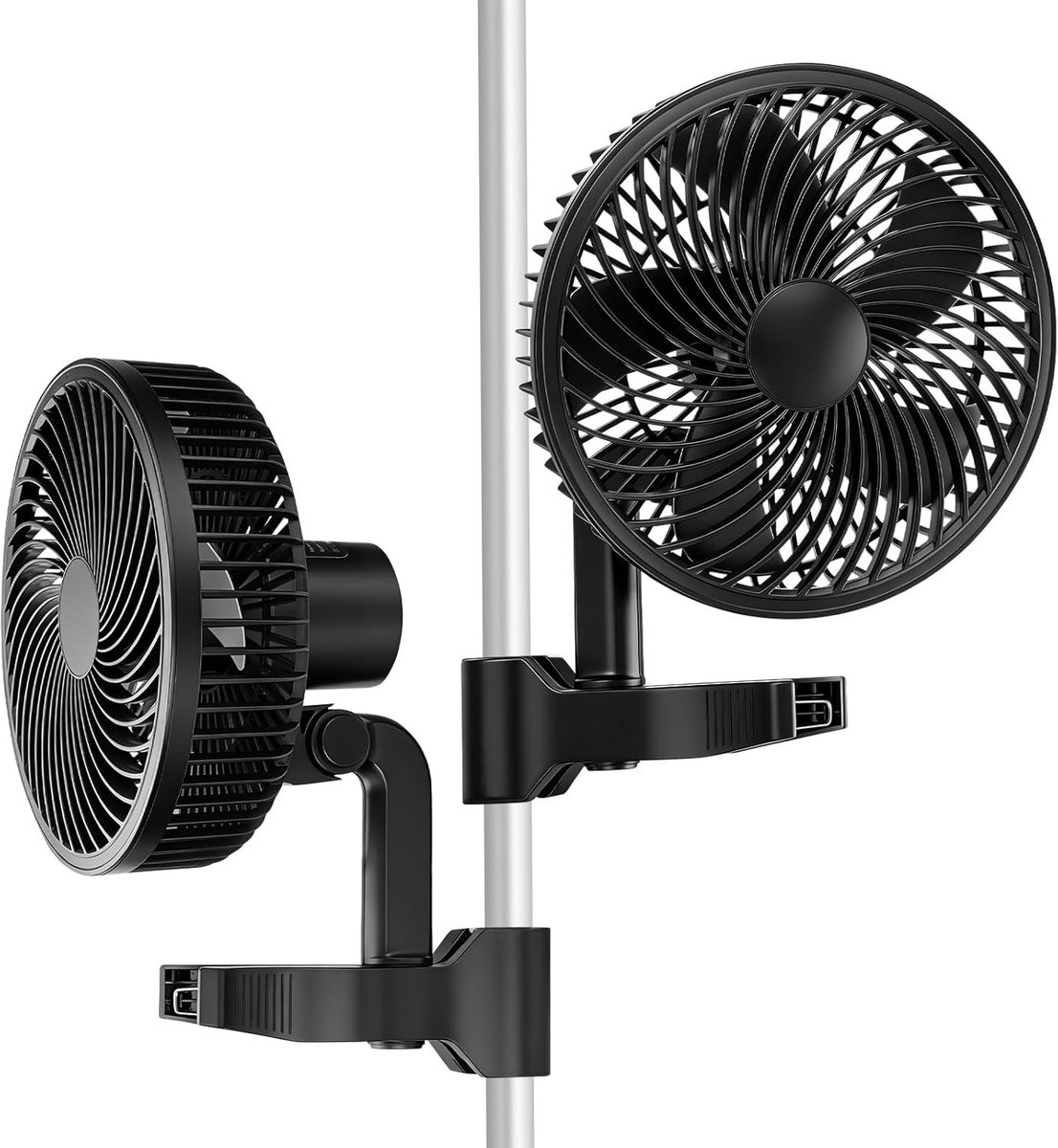 Oscillerende Ventilator met Clip - 15 cm - 2 Stuks - EC-Motor met 10 Snelheden - Voor Kweektenten