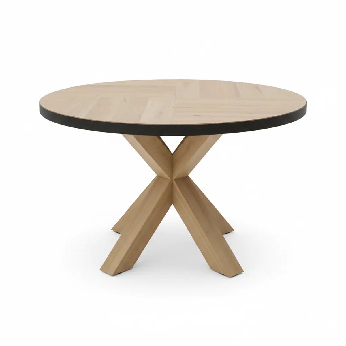 Teakea - David ronde eettafel massief eiken Ø130 cm - stalen rand