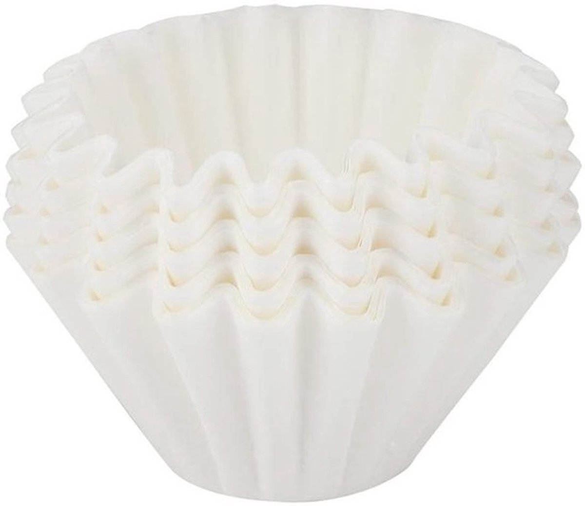 Cakecup 50 Stuks - Wegwerp Koffiefilterpapier - Hoogwaardig Papier - Geurloos en Betrouwbaar - Geschikt voor Koffiebereiding - Golvend Ontwerp - Koffiefilter