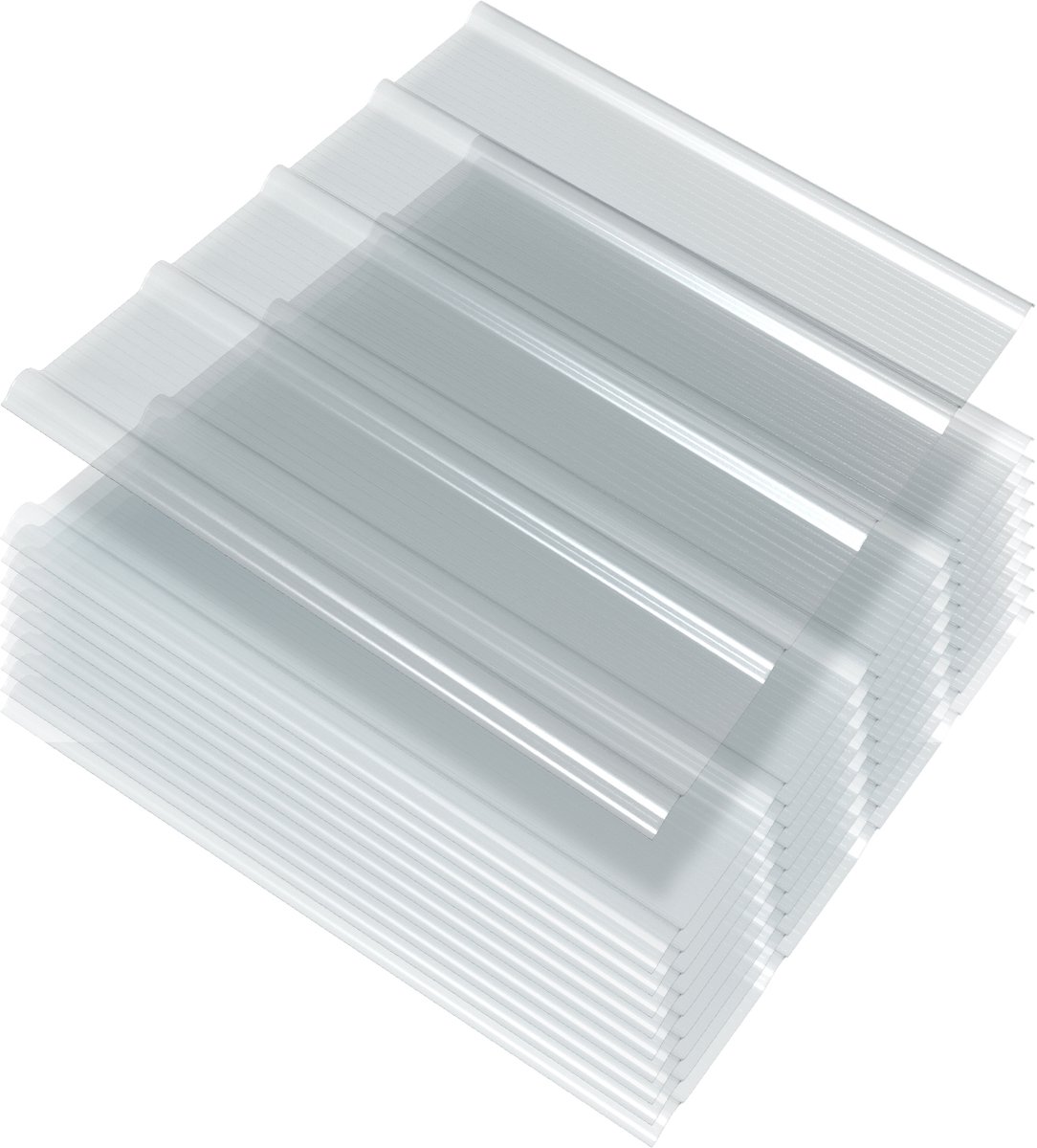 LFLG GVK dakplaten helder - 90 x 80 cm - 1 mm - set van 10