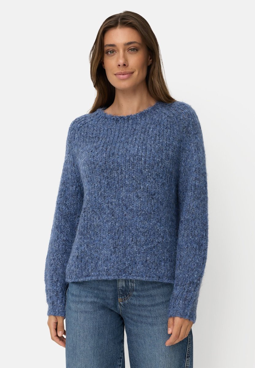camel active Gebreide trui met wijde mouwen - Maat womenswear-XXS - Jeansblauw