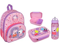Peppa Pig schoolset; rugzak en lunchset