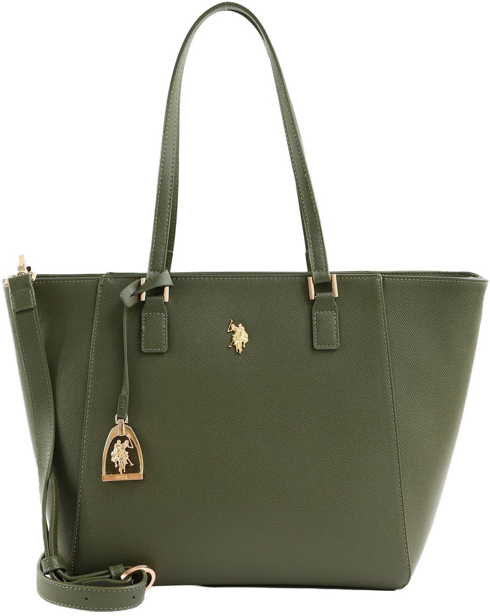 U.S. POLO ASSN. schoudertas Jones Shopping Bag Olive olijfgroen