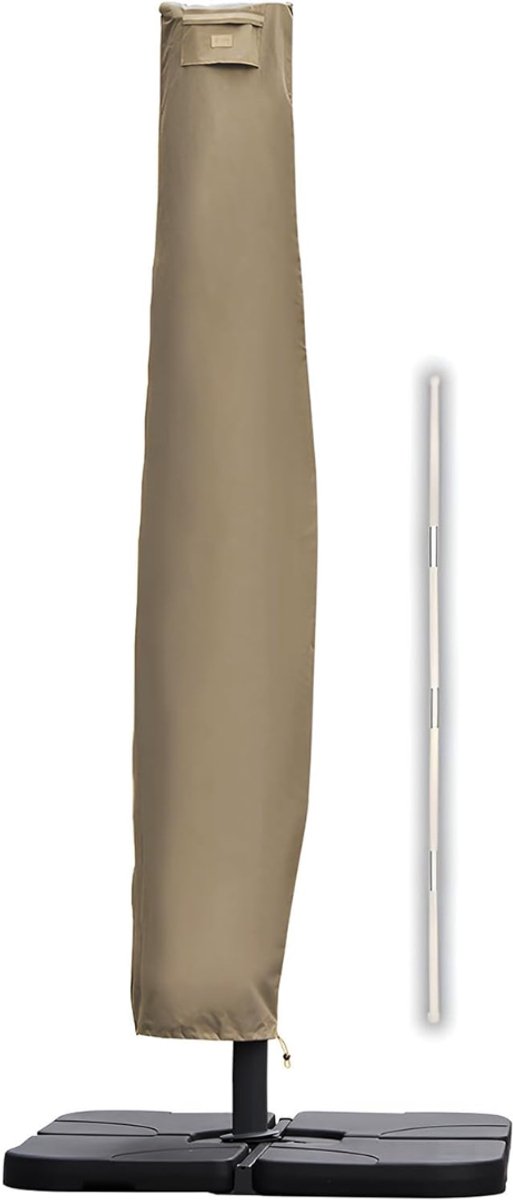 Lìon® Parasolhoes - Parasolhoes Waterdicht - Beschermhoes voor Zweefparasol - Bruin - 16cm x 103cm x 20cm