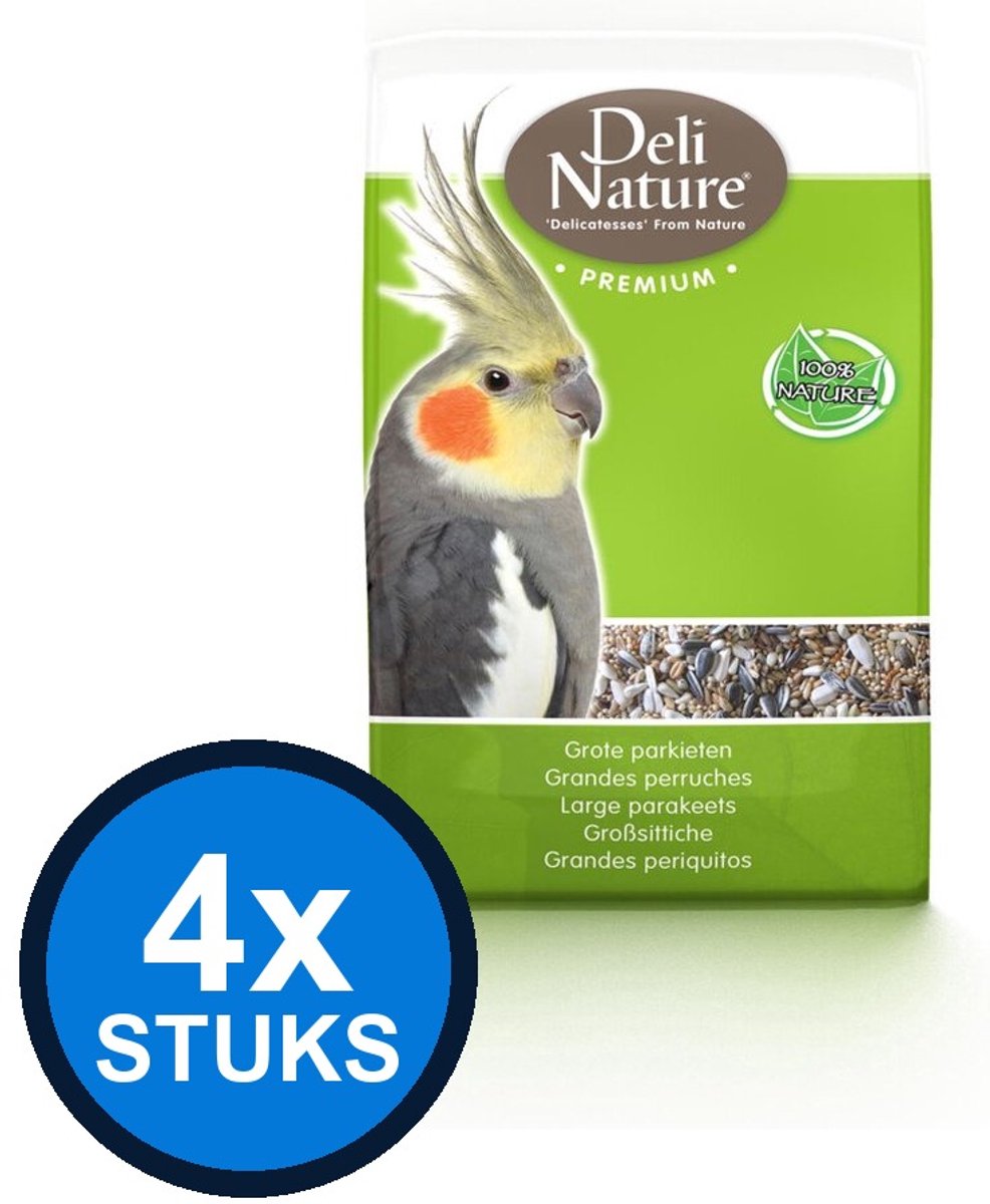 4x Deli Nature Premium Grote Parkiet - Vogelvoer