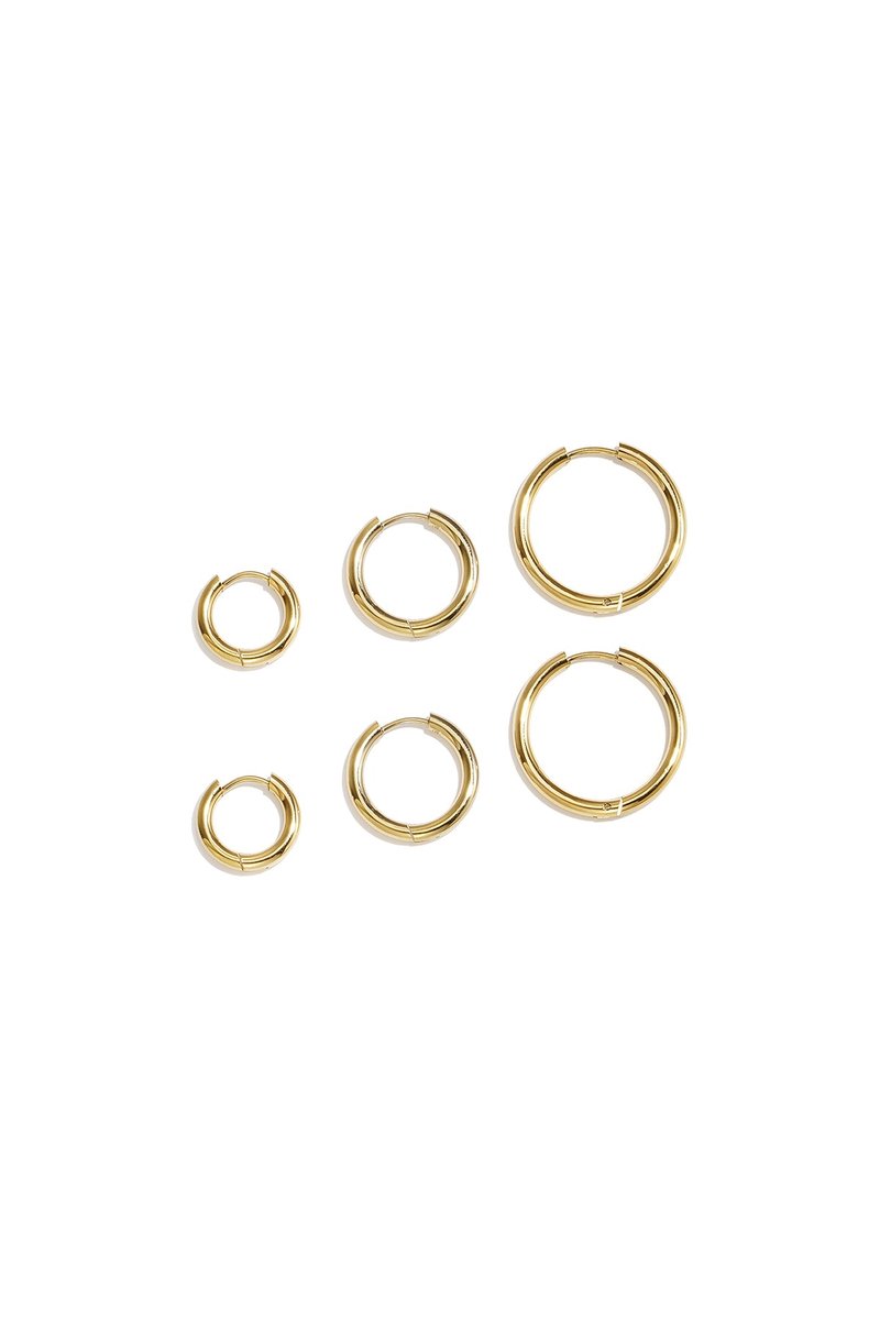 Niva - Oorbellen Set - Stainless Steel - - Zilver