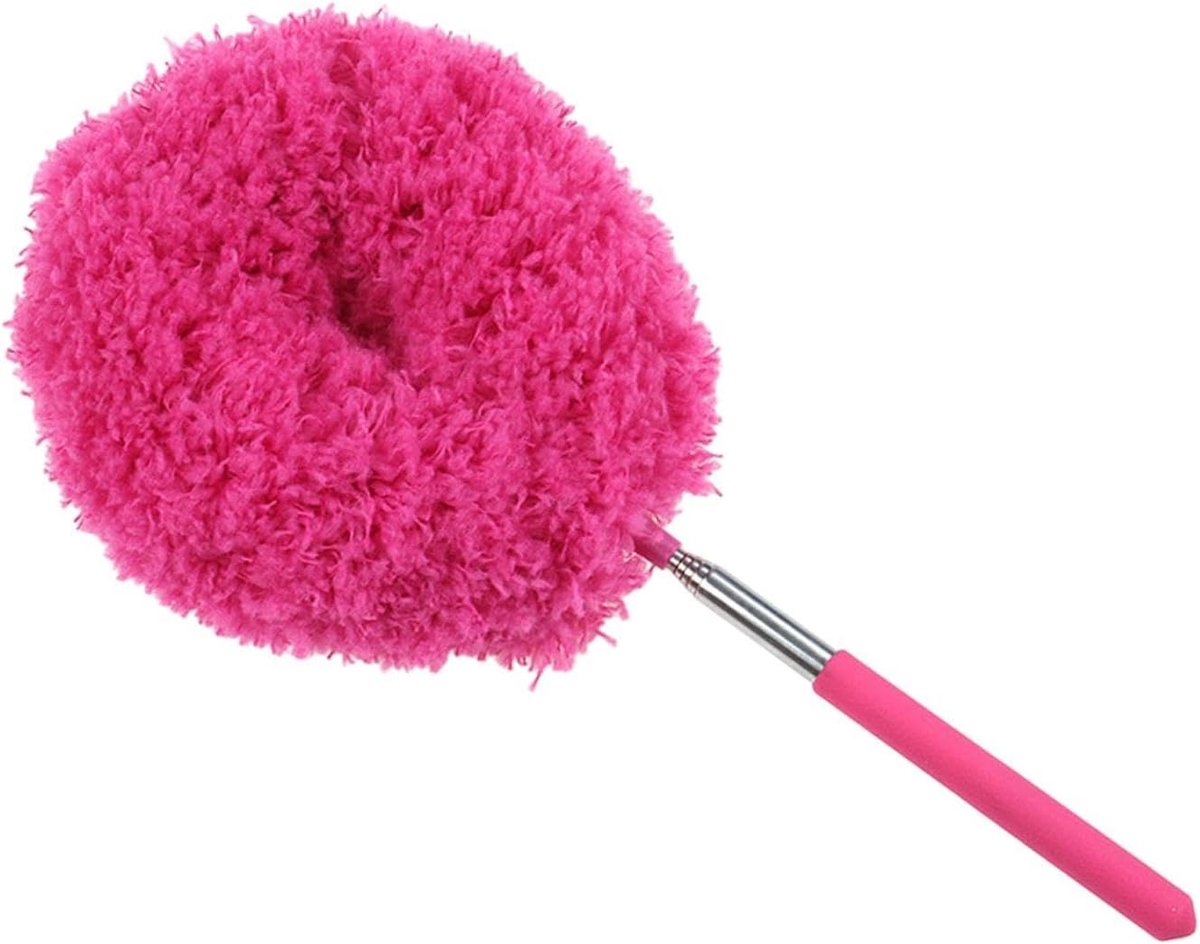 Uitschuifbare Plumeau - Microvezel Stofdoek - Hoge Oppervlakken Reinigen - Buigbare Stofkop - Tot 80 cm - Rood