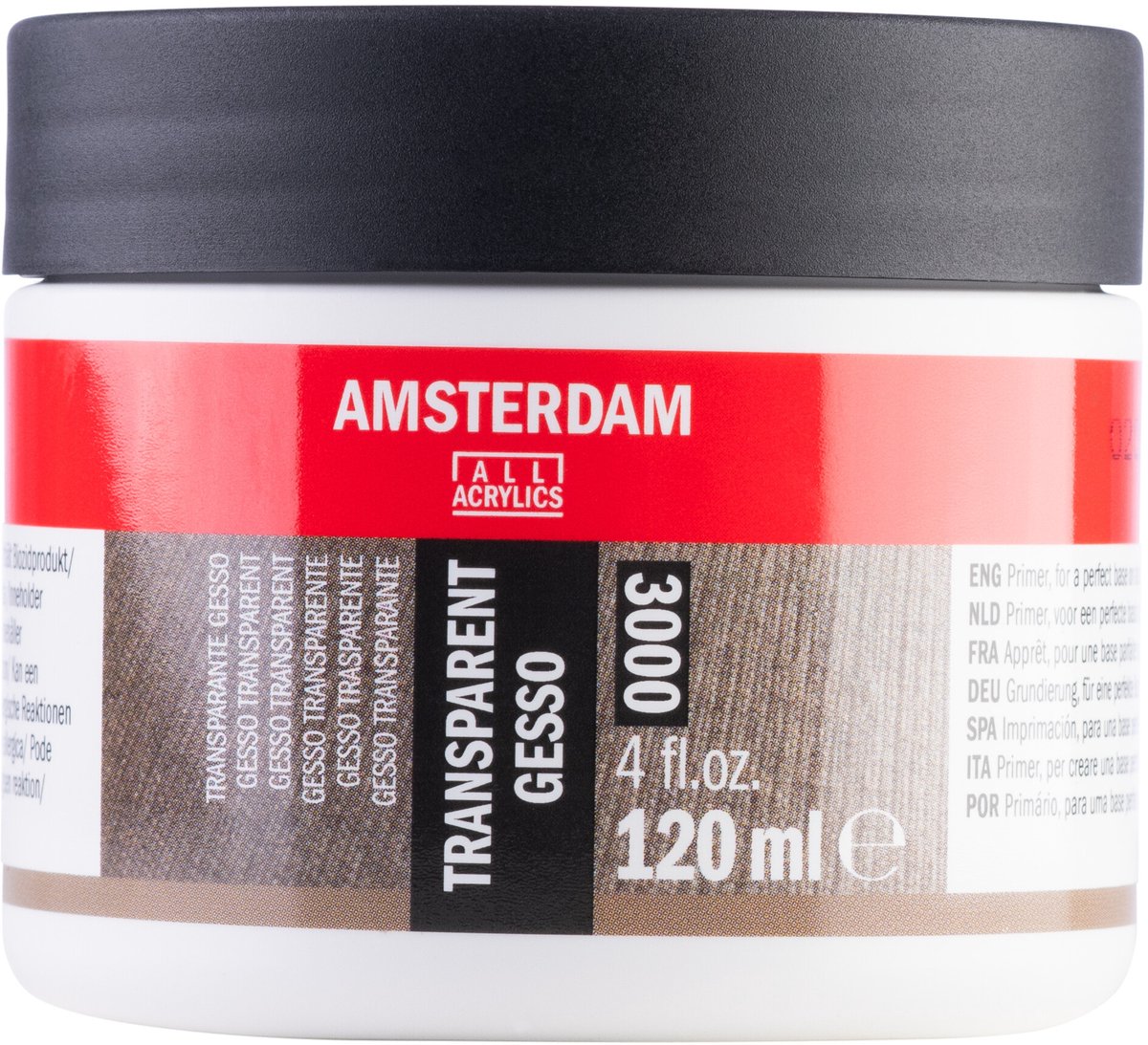 Gesso amsterdam mini 3000 120ml transparant | 4 stuks