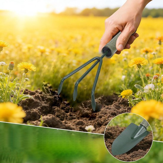 Tuingereedschap Set - Tuinieren Handgereedschap - Planten en Graven - Stevig Ijzer Materiaal - 26 x 17 x 9 cm van Tuingereedschap. — afbeelding 3