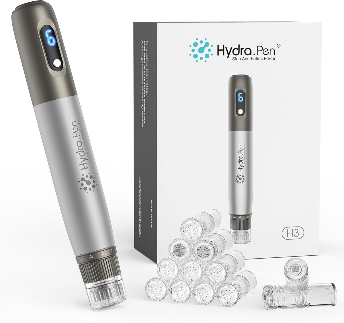 Microneedling Pen – Elektrische Dermapen met Serum Applicator – Beauty Tool voor Huidverzorging – Inclusief 12 Naaldcartridges – Professionele Gezichtsverzorging