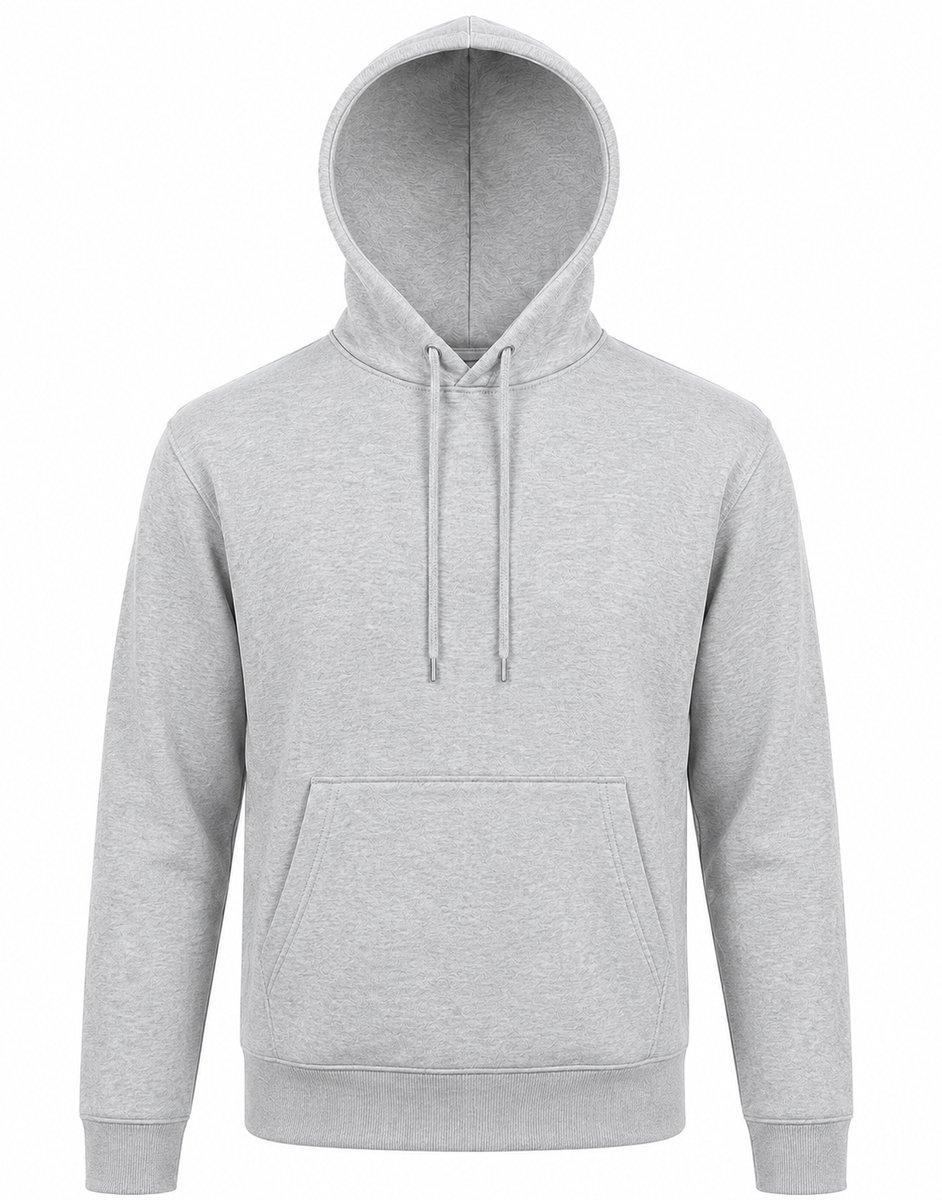 Hoodie Heren – Basic Hoodie met Capuchon – Casual Sweater Grijs