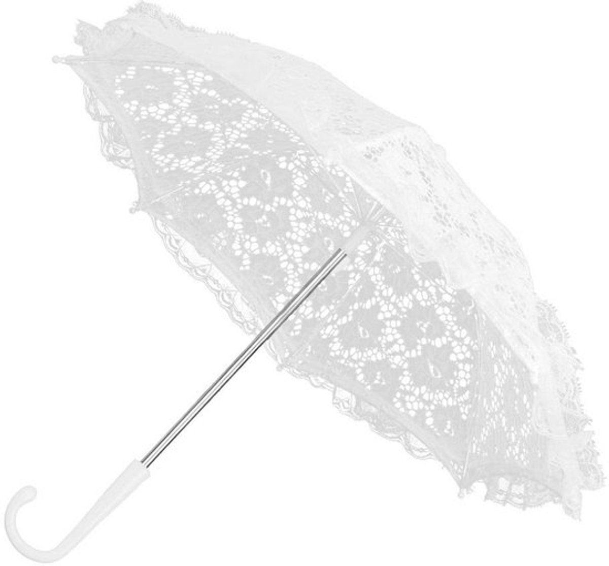 Vintage lacy parasol voor huwelijksceremonie