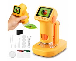 Luumuu® Microscoop voor Kinderen - Kinder Vergrootglas - Draagbare Digitale Miniscope - Mini Scope - Handmicroscoop - Educatief Buitenspeelgoed - Montessori Zakmicroscoop USB - Wetenschappelijk Digiscope - Microscoopset - Junior Wetenschap Speelgoed