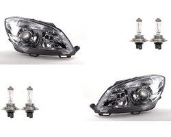 Autolampen Set - Voorlampen Halogeen - Autoverlichting Vervangen - Met Motor Rijhoogte - H7 Set - Chroom