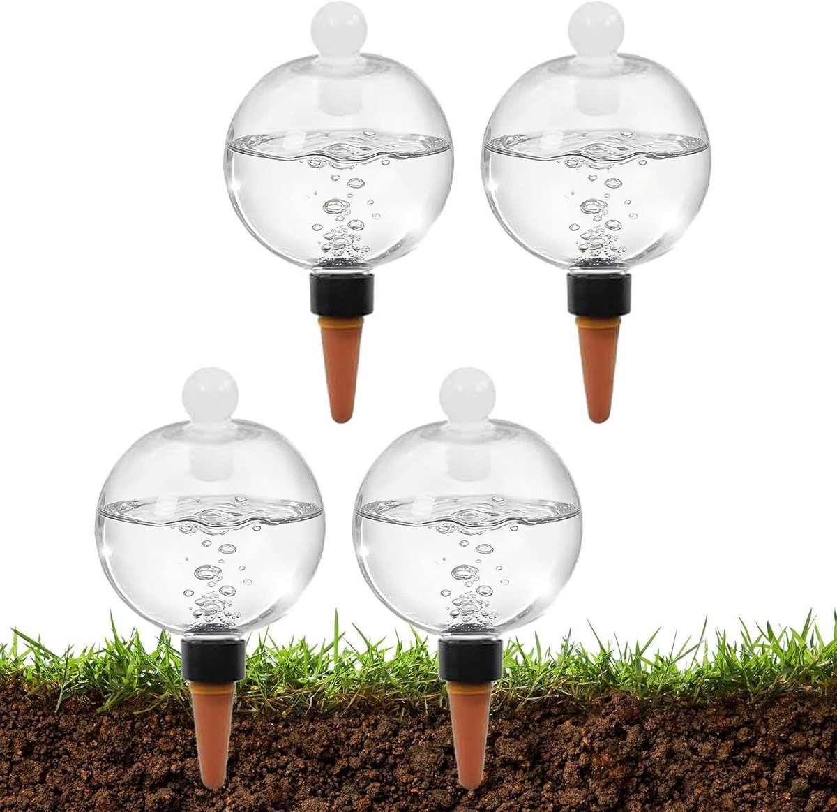 Glazen Bewateringsballen - Automatische Plantenvoeding - Planten Verzorgen - Gecontroleerde Vochtafgifte - 500 ml - Helder
