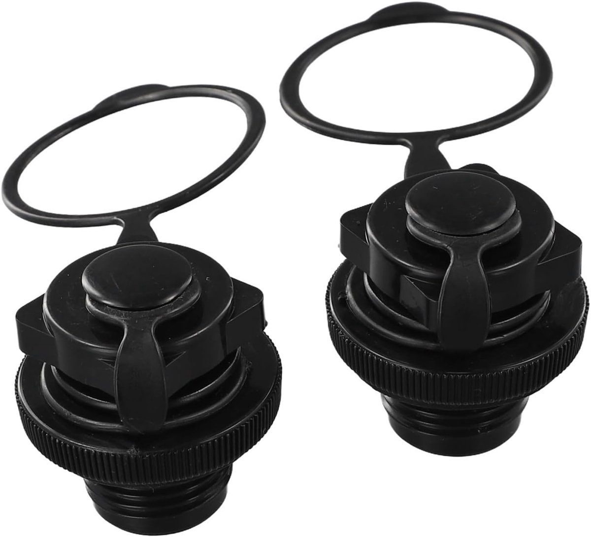 Ventiel Mondstuk - Lucht Adapter - Opblaasbare Boot - Snel Opblazen - 22mm Schroefdraad - Zwart