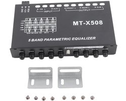 Auto Equalizer - Geluidsafstemming - Auto Audio Verbeteren - 5 Bands Instelbaar - 19x12x3cm - Zwart