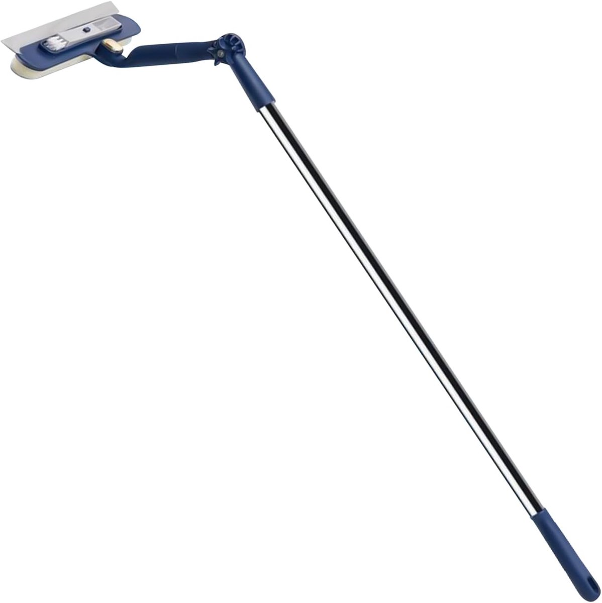 Glaswisser Tool - Dubbelzijdige Wisser - Ramen Schoonmaken - Draaibare Kop - 120 cm - Blauw