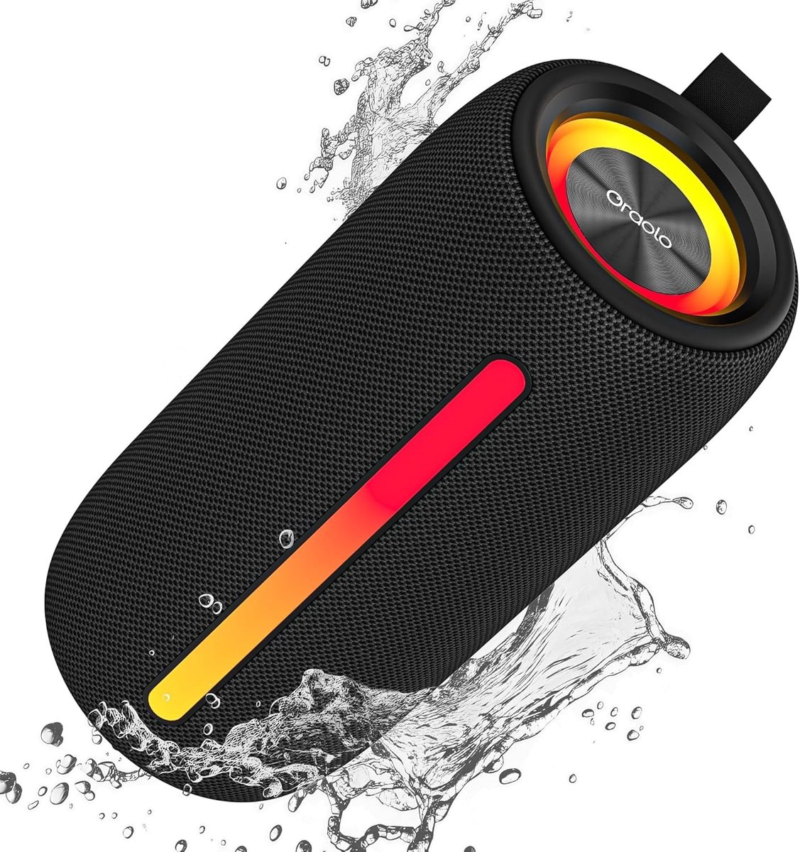 Draagbare Bluetooth Speaker - Muziekbox Waterdicht - Feest Muziek Afspelen - RGB Verlichting - 10 Uur Speeltijd - Zwart