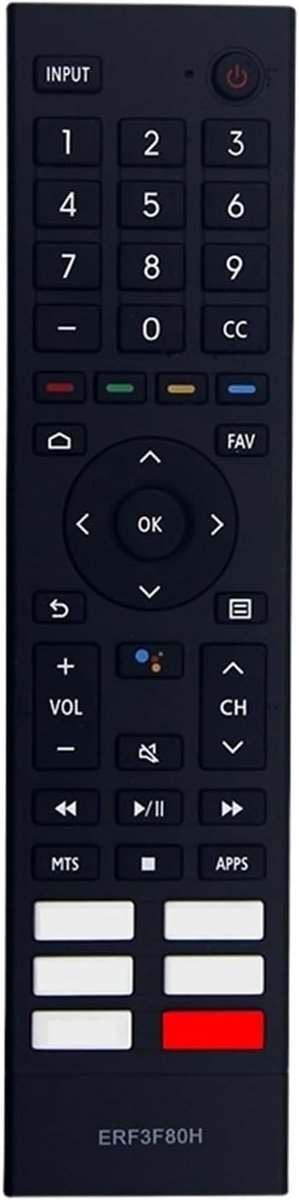 TV Afstandsbediening - Afstandsbediening TV - Televisie Bedienen - Geen Voice Functie - 1 stuks - Zwart