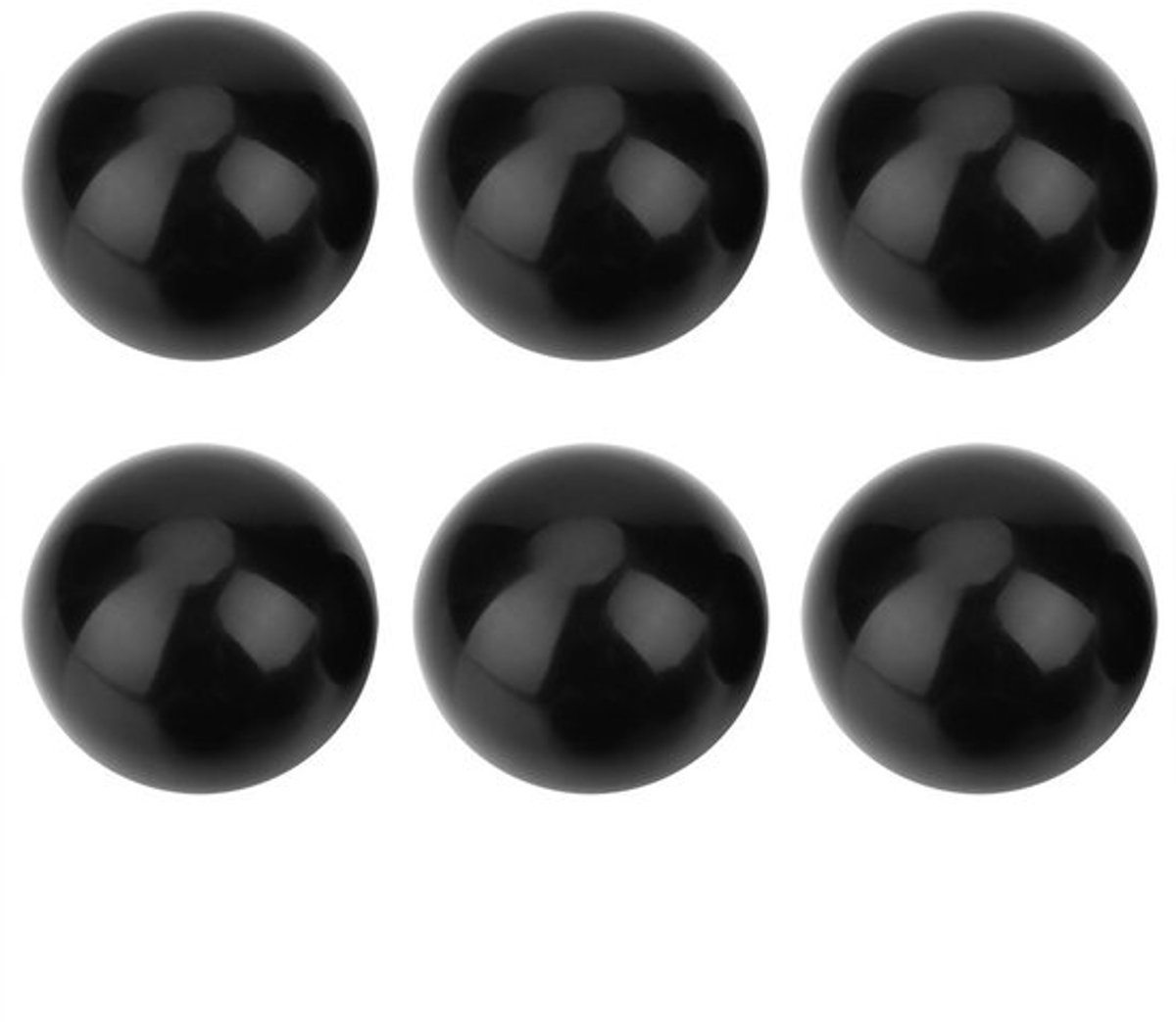 Shopcentral - 6Pcs Black M12 Threaded Knop - Ergonomisch en comfortabel - Zwart