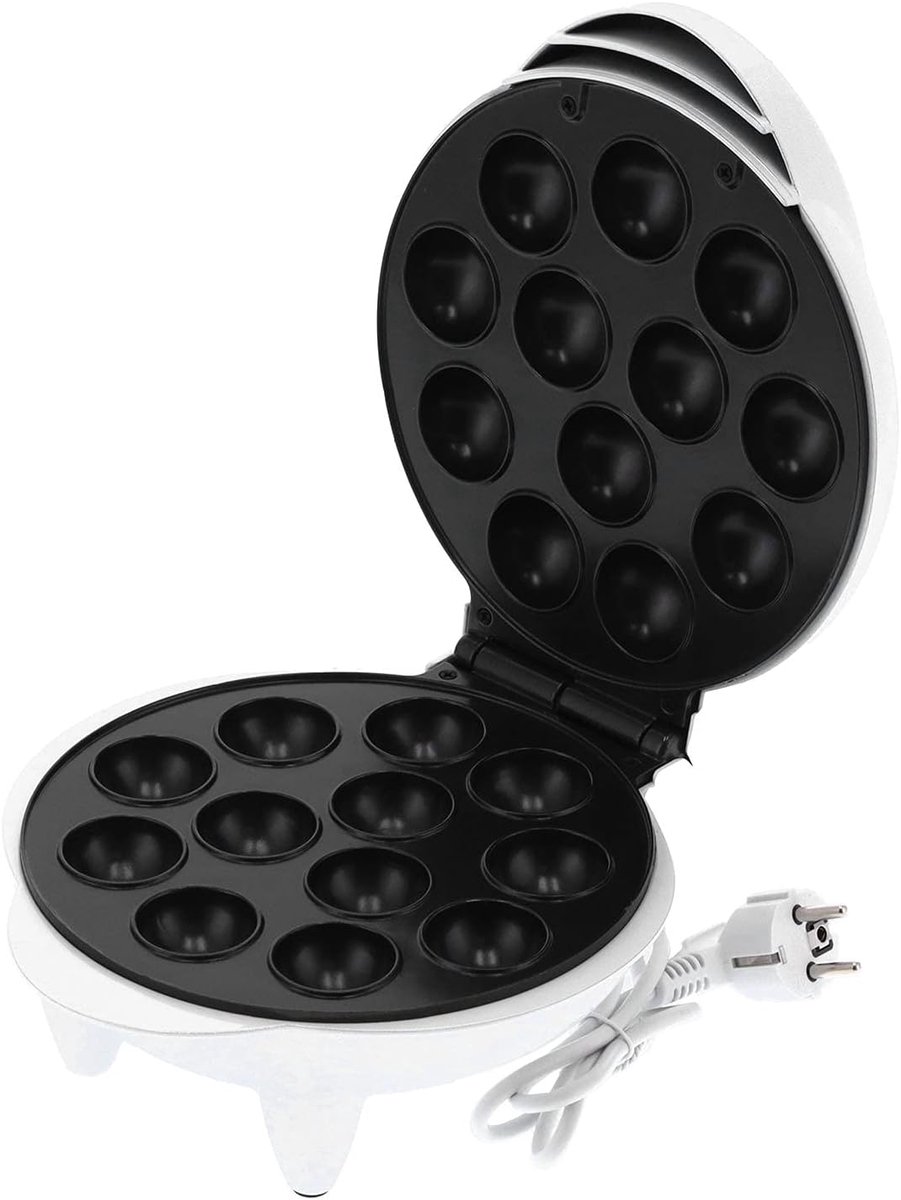 Bal Maker - Snack Maker - Keuken Gebruik - 1200 Watt Vermogen - 12 Gaten - Wit