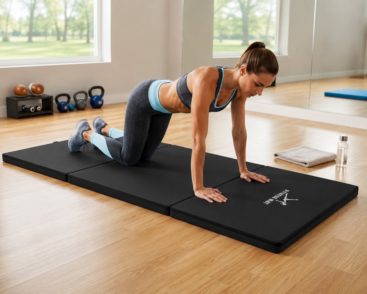 FITNESS 80 Fitnessmat – Waterdichte Oxford Trainingsmat – Sportmat voor Oefeningen, Yoga en Ontspanning