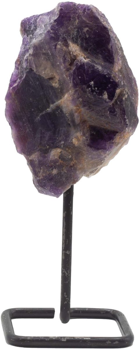 Mineral Specimen on Metal Stand - Amethyst