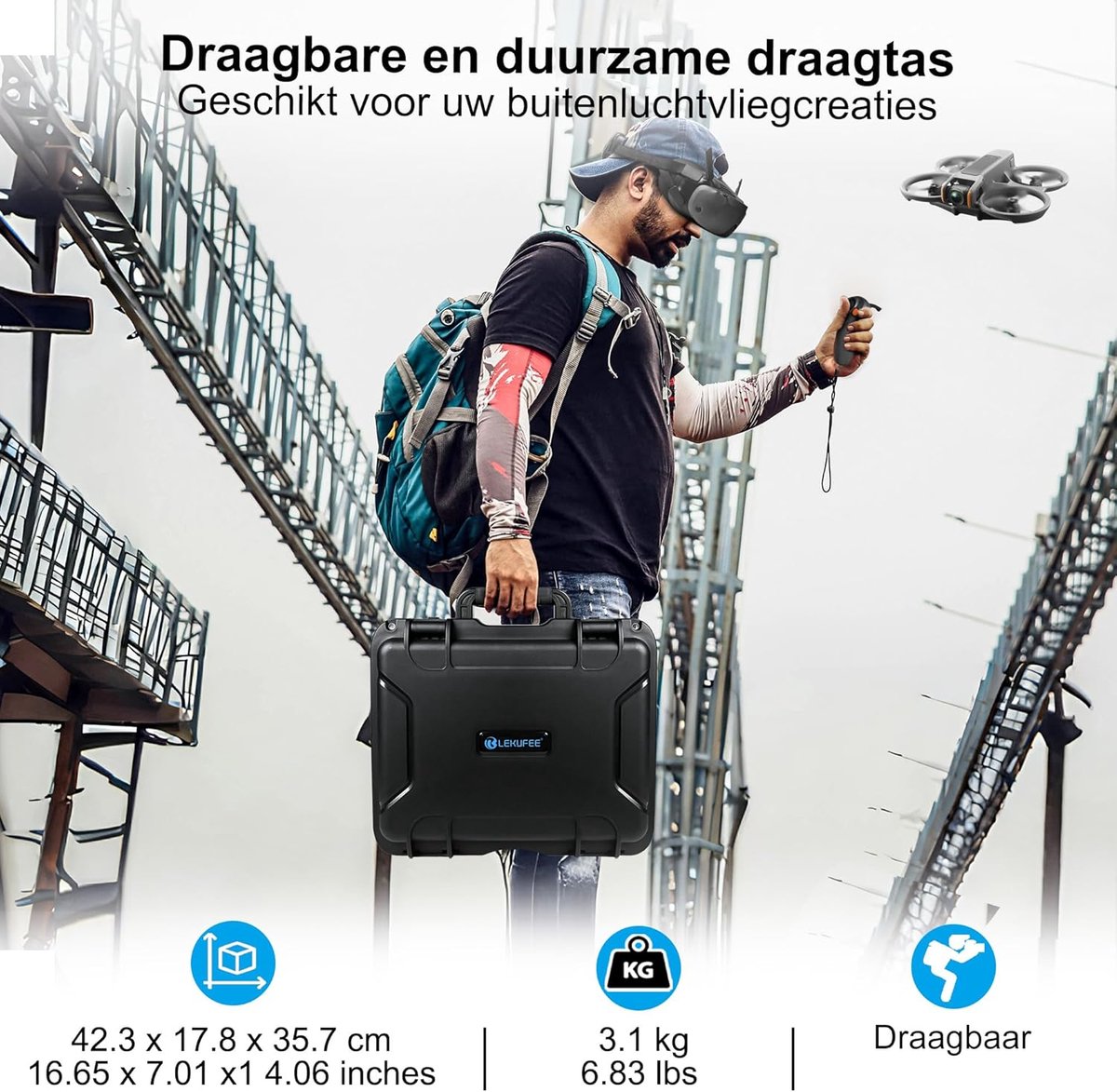 Waterdichte Hardcase voor DJI Avata 2 Drone en Accessoires, Ideaal voor Vliegen, Bescherming en Transport – foto 4