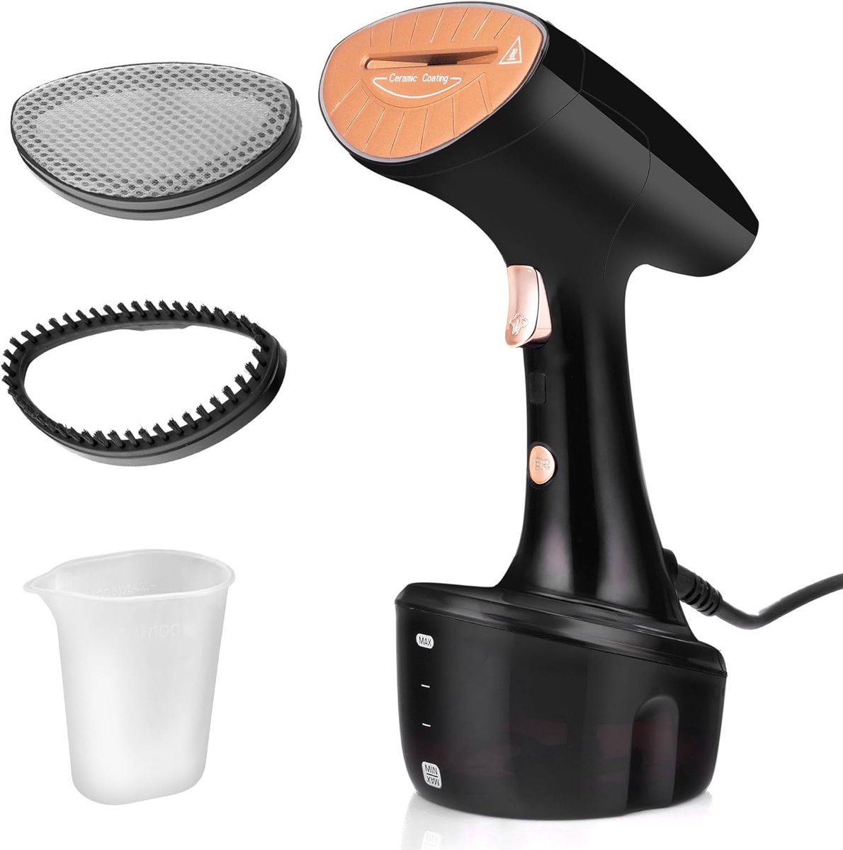 SnelShoppen - Kledingstomer Handheld 1600W - Compact Stoomapparaat 25g/min - Afneembare Watertank 320ml - Ideaal voor Thuis en Onderweg - Inclusief 2