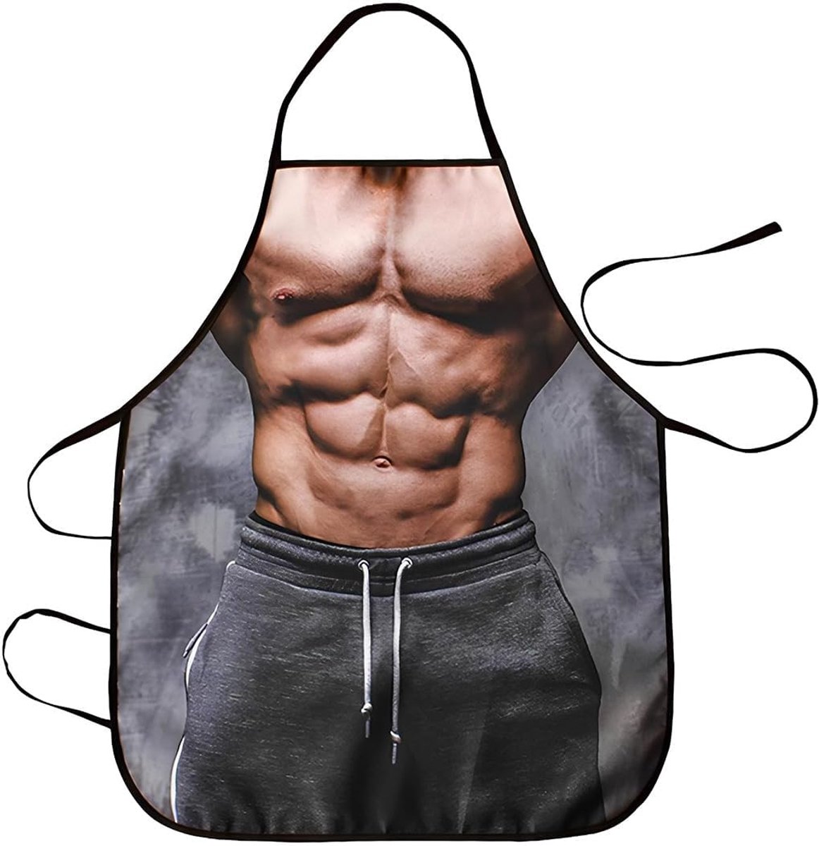 Thijox - Grappig Barbecueschort voor Heren, Sportief en Gespierd, Hoogwaardig Polyester, Waterdicht, Keuken en Grillen, Perfect Cadeau voor Kerst en V