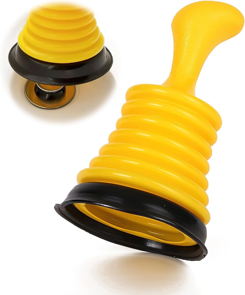 Thijox - Kleine Zuignap Ontstopper 18 cm - Pümpel met Grote Blaasbalg - Maximale Zuigkracht voor Toilet, Keuken, Badkamer, Douche, Badkuip - Onmisbaar