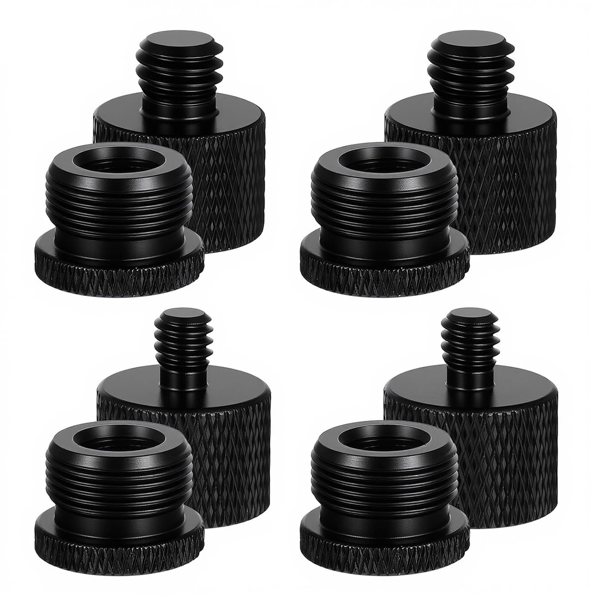 Thijox - 8 Stuks Microfoonstandaard-Adapters 5/8" naar 3/8" en 5/8" naar 1/4" - Aluminium Schroefadapters voor Statief, Camera, Luidspreker en Microfo