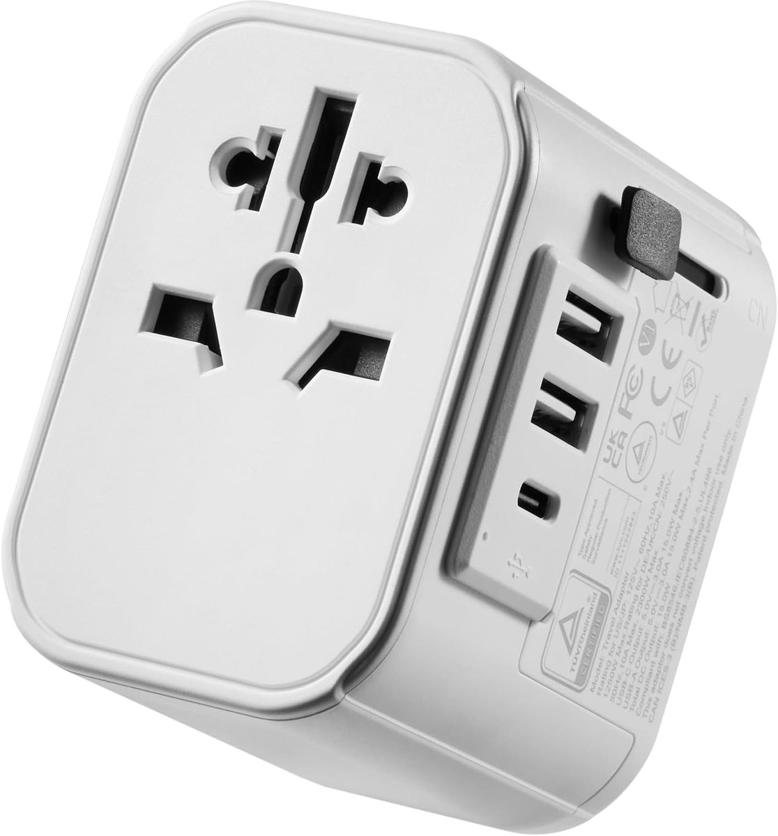 Bol.com Universele reisadapter met Schuko-stopcontact en USB - Reisadapter Italië Engeland Duitsland VS Australië China aanbieding