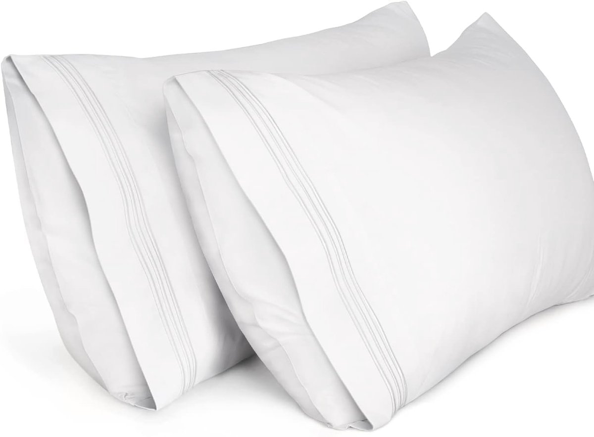Thijox - 2 Pack Satijnen Kussenslopen 50x90 cm - Zacht Effen Kleur Microfiber, Kreukvrij, Ademend, Vervagingsbestendig voor Luxe Slaapervaring
