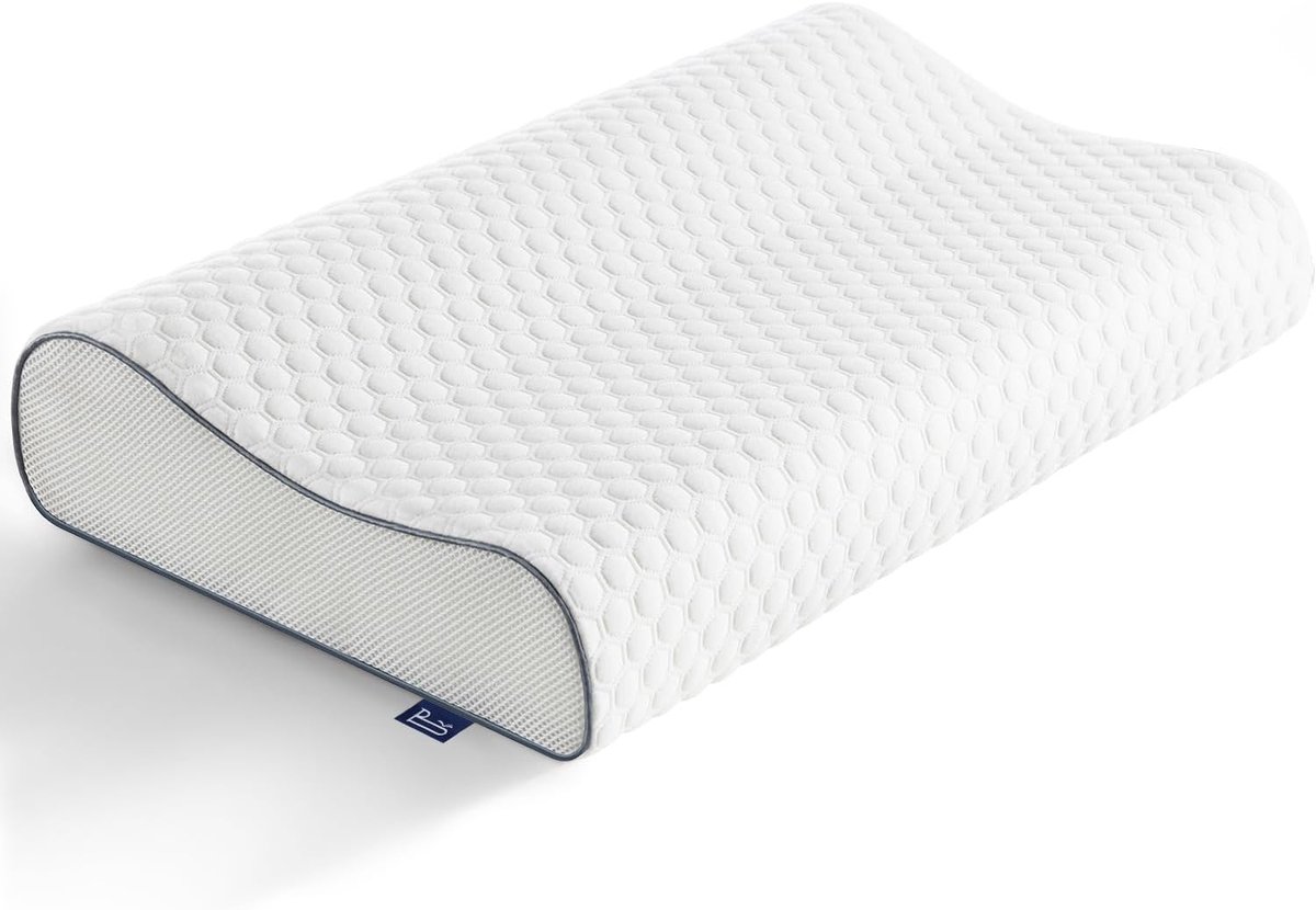 SnelShoppen - Ergonomisch Memory Foam Hoofdkussen, Hoogte Verstelbaar Neksteunkussen, Perfect voor Zijslaapkussen, Rugslapers en Buikslapers (62 x 38