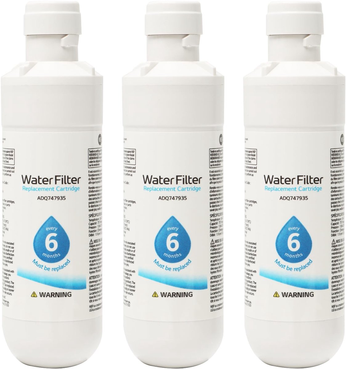 Dailygoods- Waterfilter - Universale Externe Waterfilter - Compatibel met Kenmore9980 - Vervangen in Minuten - 3 Stuks - Voor Schoner Water - Koelkastfilter