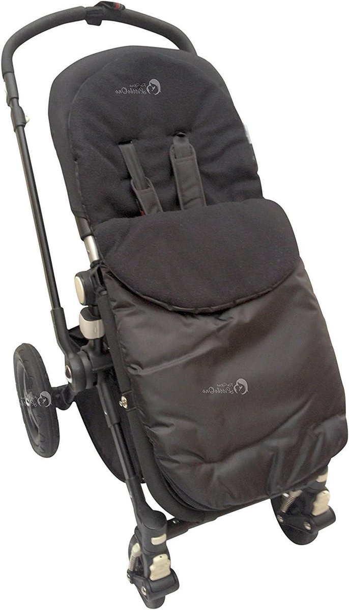 Kinderwagen Voetenzak - Warm Buideltje - Comfortabel Reizen - Wind- en Waterdicht - 46 x 40 cm - Zwart — afbeelding 5