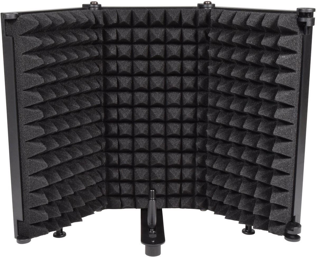 Citronic MIS-430P microfoon isolatiescherm 3 panelen inklapbaar met akoestisch schuim