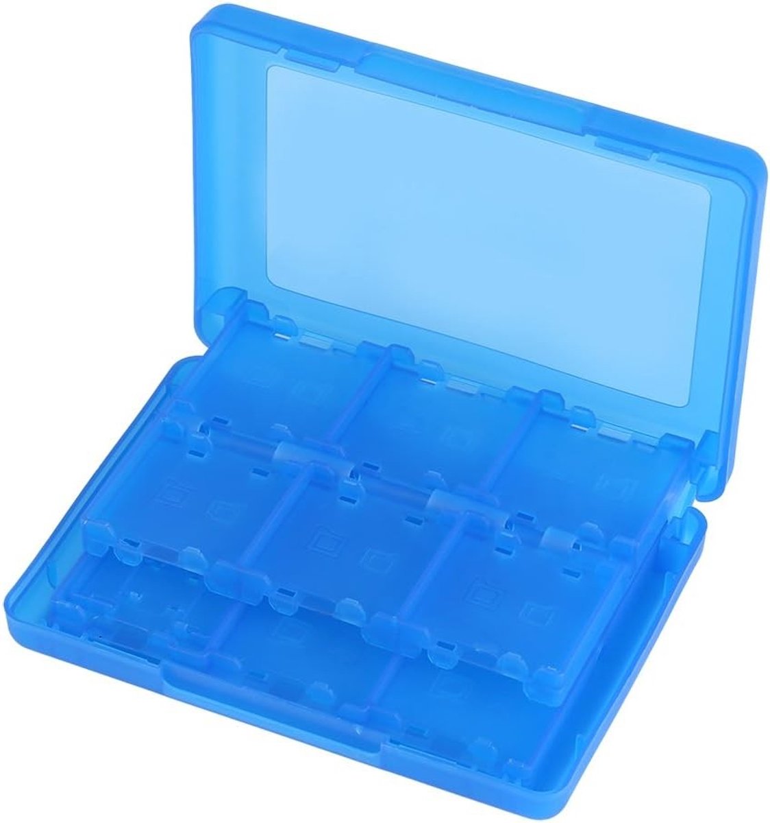Video Game Memory Card Case - Opbergdoos voor 3DS, DSL, DSI en LL - Blauw, Modern Ontwerp, Duurzaam en Compact