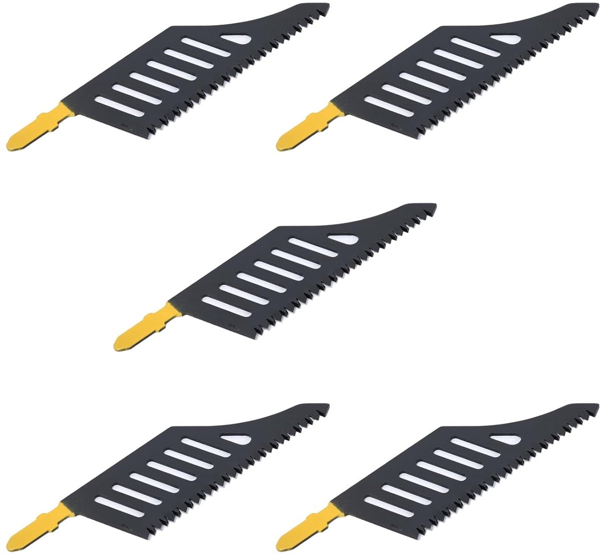 T-Shank Decoupeerzaagbladen Set van 5 Stuks voor Precisie Snijden en Houtbewerking (11 TPI)