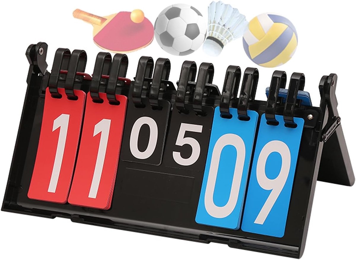 Draagbaar Flip Scorebord voor Sporten, Wedstrijden en Spelletjes - Ideaal voor Thuisgebruik