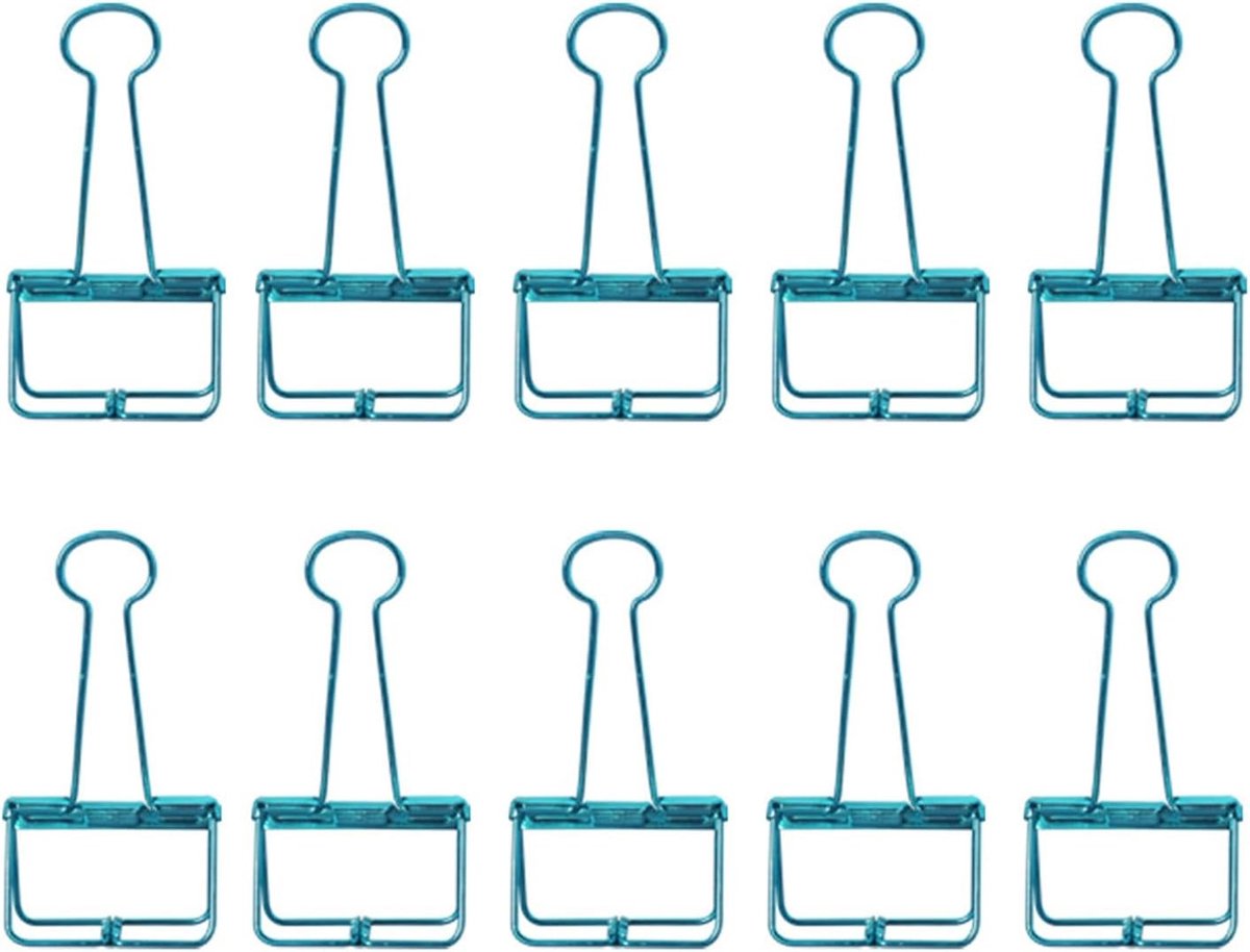 19mm/0.75in Metalen Vouwclips - 10 Stuks, Ideaal voor Planner, Notitieboek en Kantoorbenodigdheden, Paperclips en Binderclips