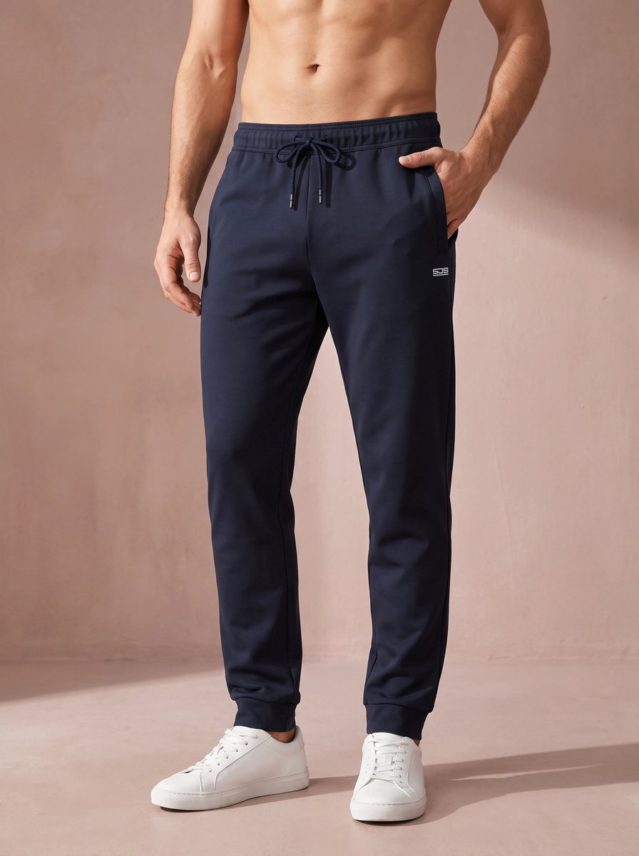 Sjeng Sports DECIMUS - Maat: M Black - Tennis Broek Mannen - Sportbroek - 92% polyester, 8% elastaan, powerstretch