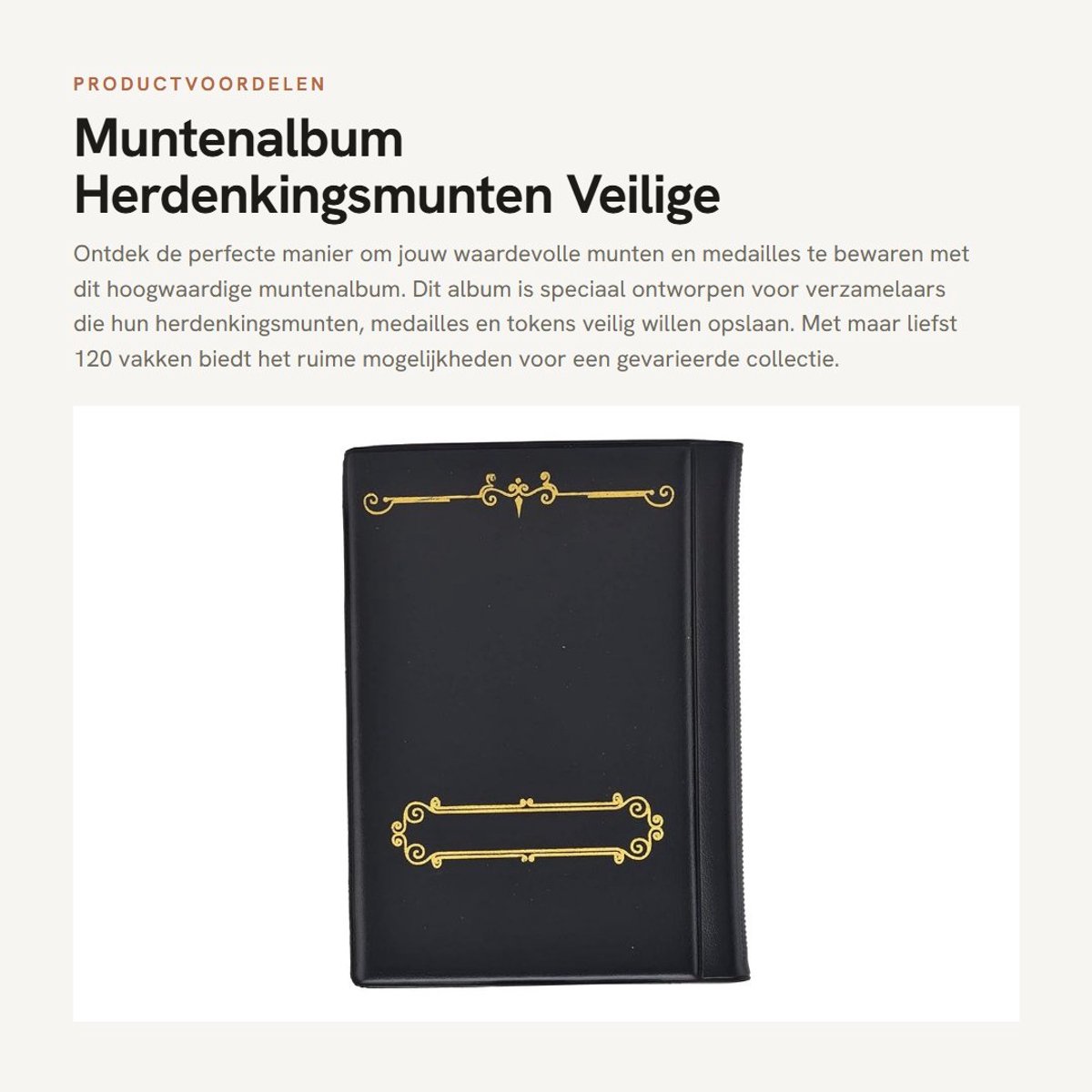 Dailygoods- Muntenalbum Waterdicht - 120 Vakken - Munthouder - Munten Verzamelmap - Anti-slip Ontwerp - Duurzaam Materiaal - Muntenverzamelboek