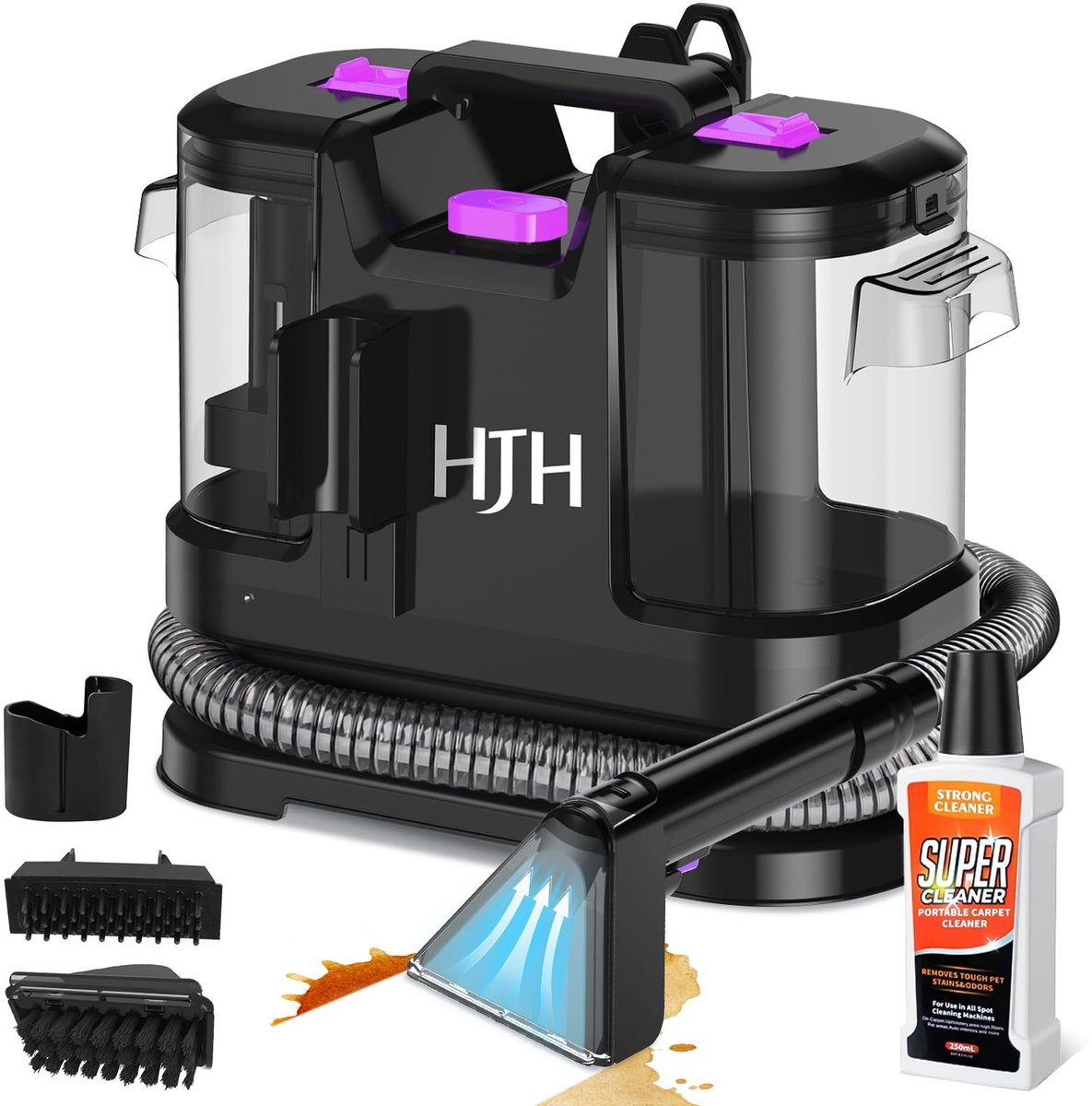 Dailygoods - Gestoffeerde Reiniger 450 W - Compacte Tapijtreiniger voor Vlekverwijdering