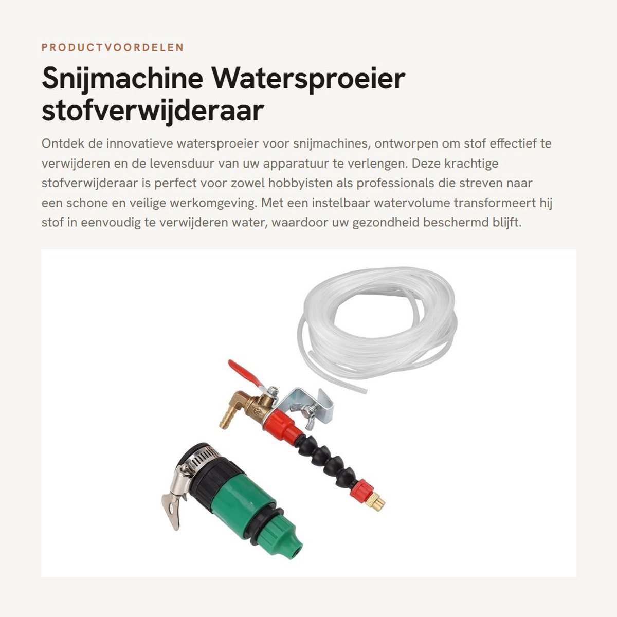 Dailygoods - Snijmachine - Watersproeier stofverwijderaar - Hoge snelheid - 10 meter waterslang - Vernevelingssysteem - Gezondheid bescherming - Verbe...