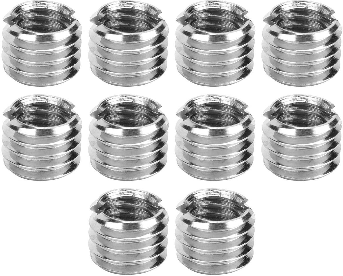 Dailygoods- Draad Reparatie Set Roestvrij Staal - M6/M8 Inzetstukken - 10 Stuks - Binnen/Buitendraad - 6mm Lengte - Economisch en Efficiënt - Schroefdraadinzetstukken
