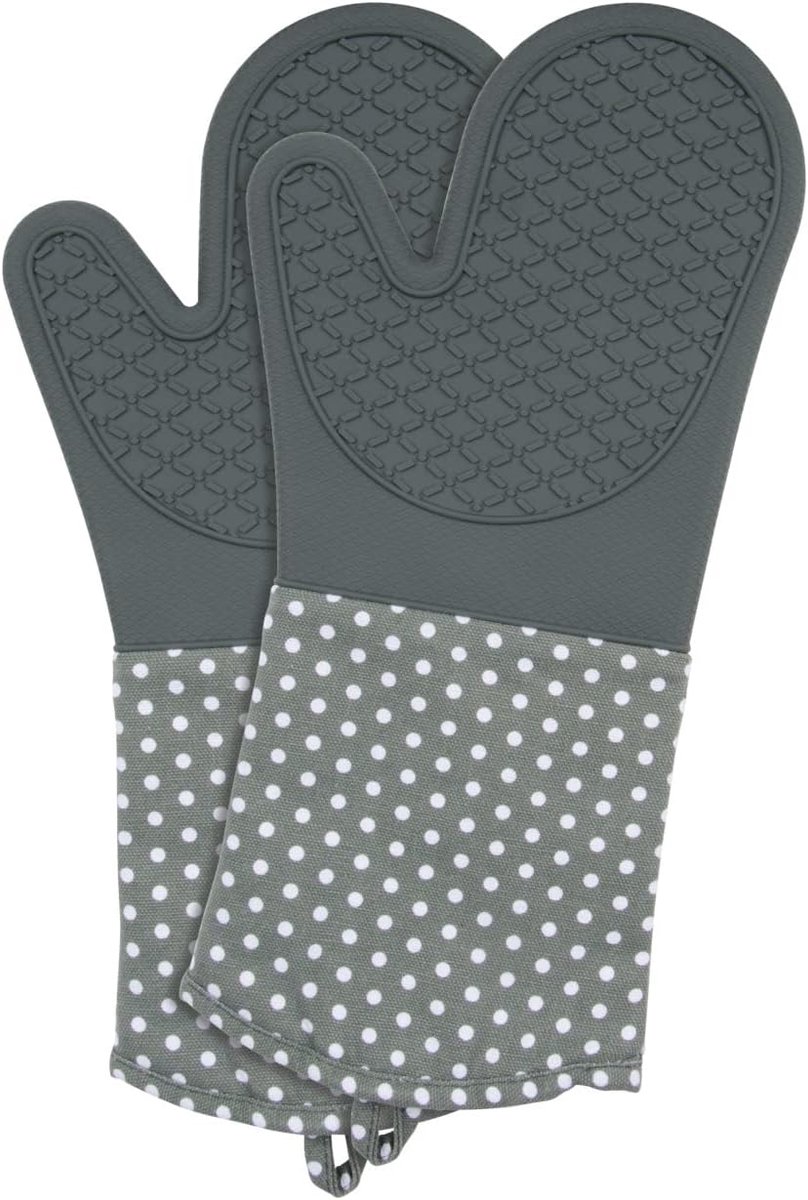 SnelShoppen - Ovenwant Silicone Grijs - 2 Stuks - Hittebestendig Keukengerei voor Koken en Bakken - Ideaal voor de Keuken en BBQ - Handige Keukenacces